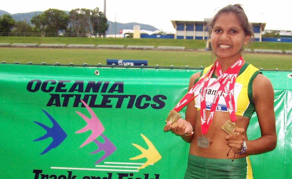 Larissa Chambers relaxes after winning three medals at last week’s Oceania Games. Larissa Chambers relaxes after winning three medals at last week’s Oceania Games.